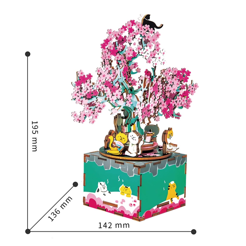 Toys Rolife Music Boxes Cherry Blossom Tree AM409