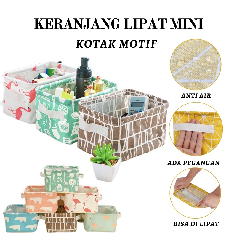 GOS C201 - Kotak Keranjang Motif Penyimpanan Serbaguna -  Organizer Basket Box Motif Multifungsi