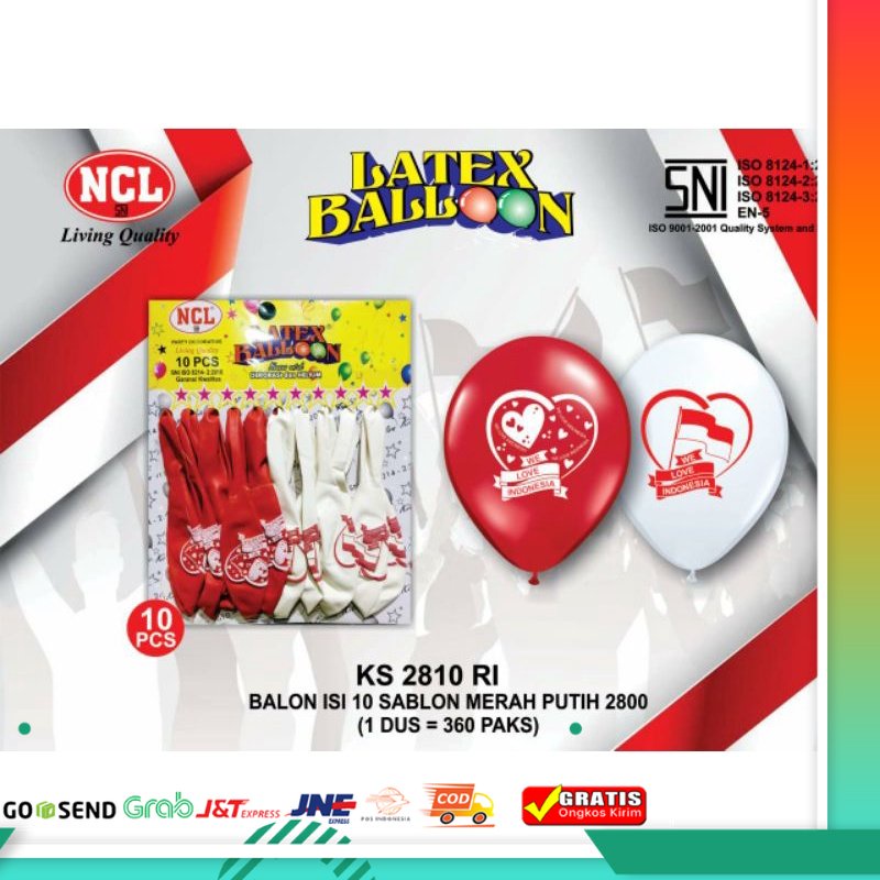 Balon Merah putih/ Balon RI/ Balon kemerdekaan/ Balon Ncl