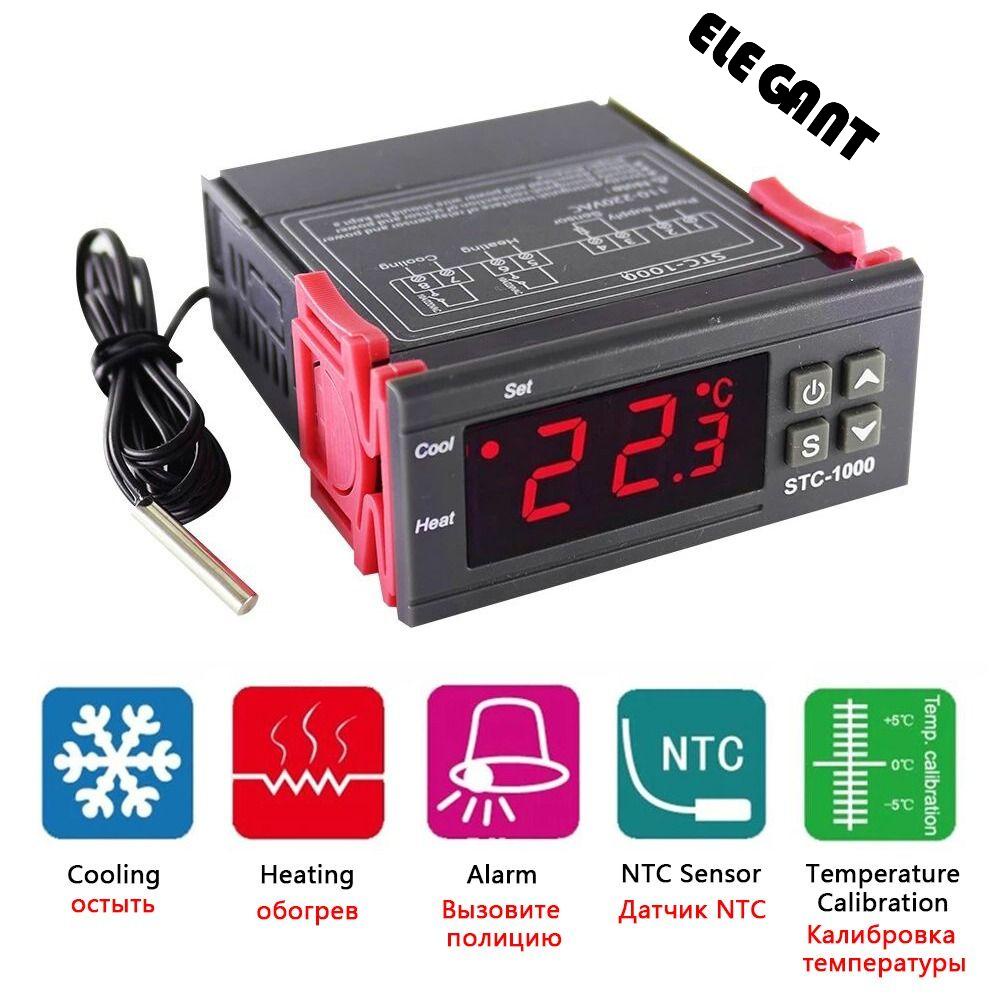 【 ELEGANT 】 Alat Pengatur Suhu Temperatur STC-1000 Temperature Regulator Thermometer Controller Mesin Tetas Hygrometer Controller Thermostat