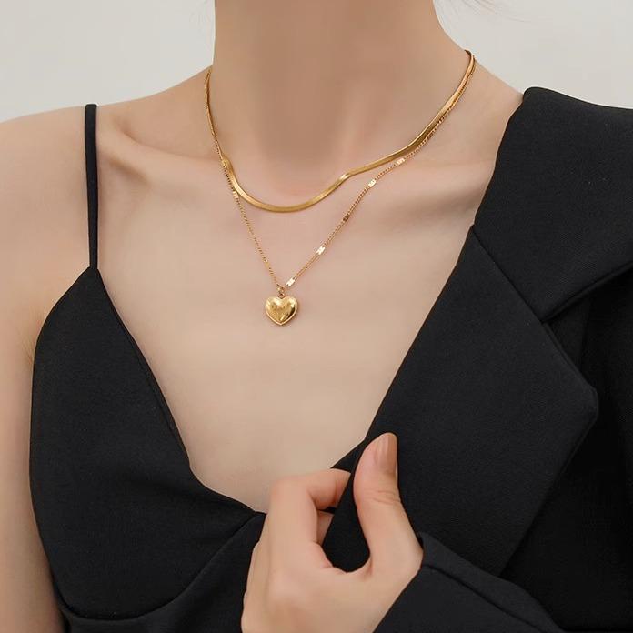 Kalung Stainless Wanita Anti Karat Model Simple Unik Fashion
