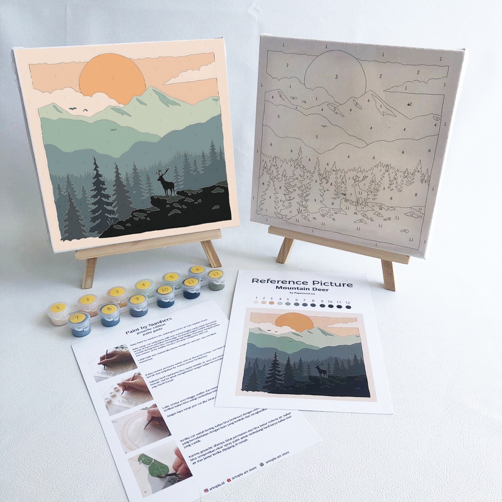 

Paint by Numbers Scenery Edition by Papermint Co / Canvas Kanvas Gambar Pemandangan Number Melukis Lukis Angka Basic
