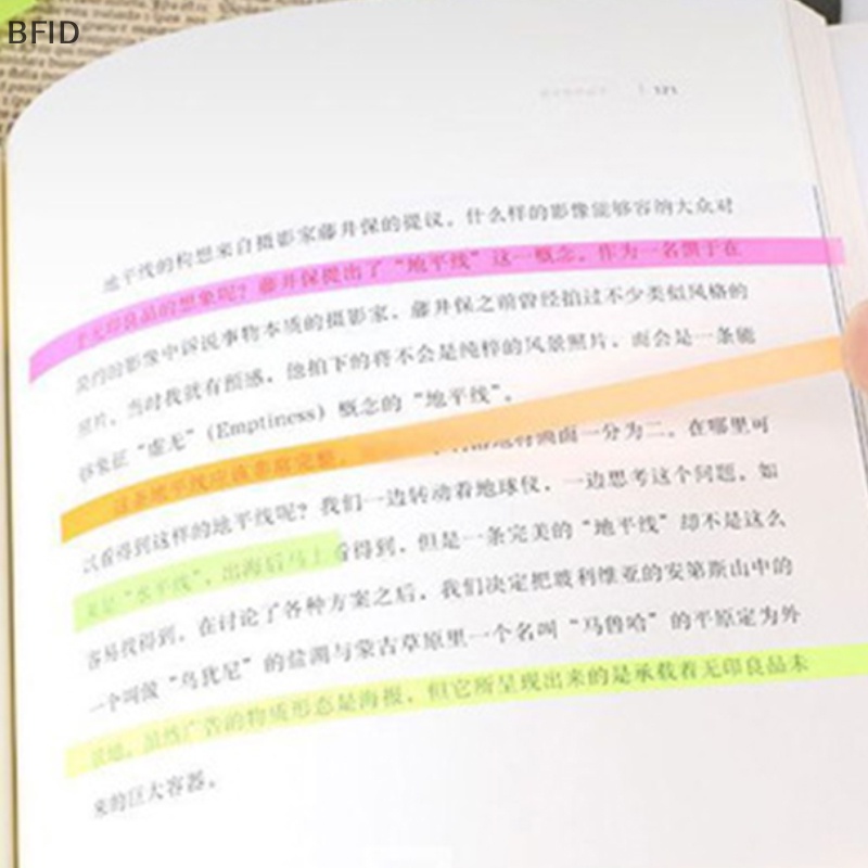 [BFID] Stiker Index Macaroon Color Post Note Transparan Neon Index Tabs Bendera Sticky Note Alat Tulis Alat Bantu Baca Sticker Sorot Perlengkapan Kantor Sekolah [ID]