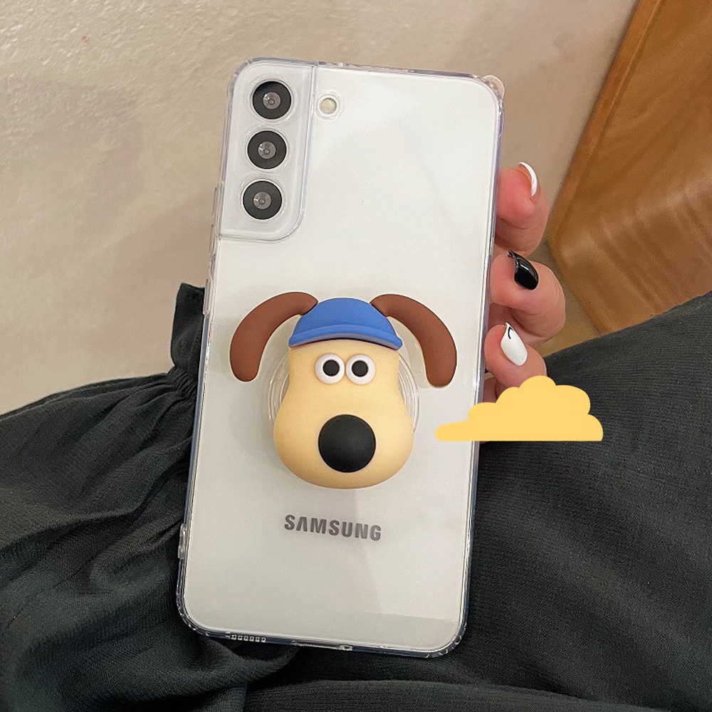 Dudukan Ponsel Lucu Kartun Puppy 3D Silikon Ponsel Holder Airbag Kecil Holder Phone Grips Universal Untuk Ponsel