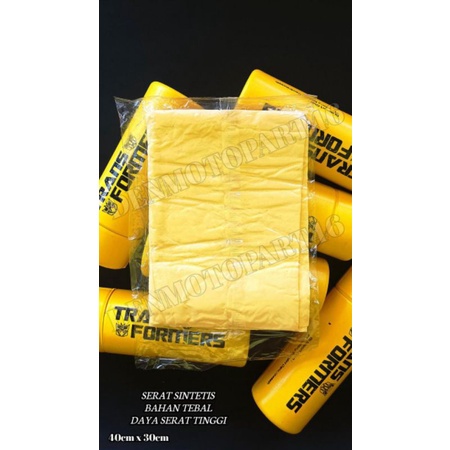 KAIN LAP KANEBO SERAT MICROFIBER [ TRANSFORMER ] chamois pembersih ukuran 30 cm x 40 cm