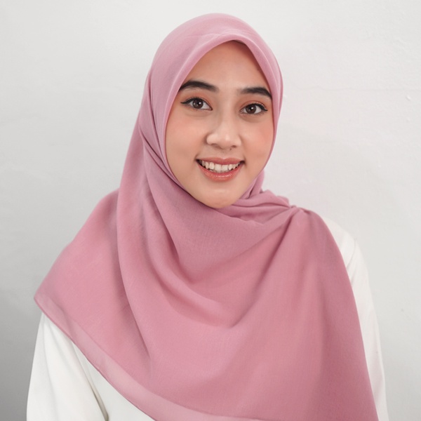 TUBITA - Naraa Dusty Pink Scarf Hijab Voal Paris Segi Empat