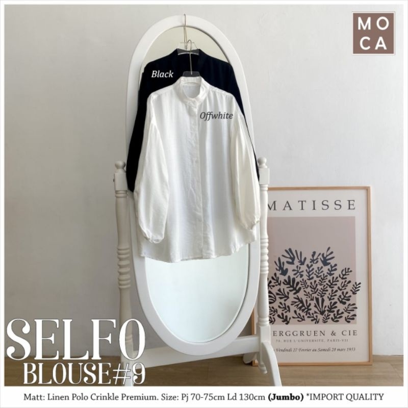 SELFO BLOUSE #9 Jumbo ORI MOCA | Ld130 Linen Polo Crinkle Premium