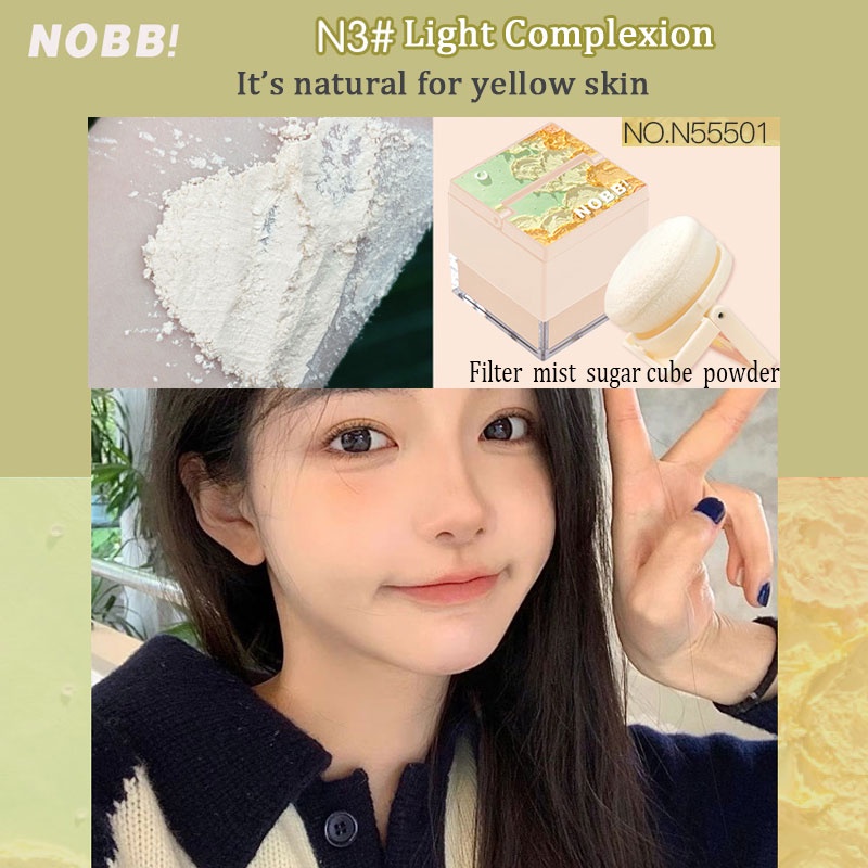 ★ BB ★ NOBB！Filter Soft Fog Small Cube Sugar Loose Powder Light Translucent Powder - 4 Colours