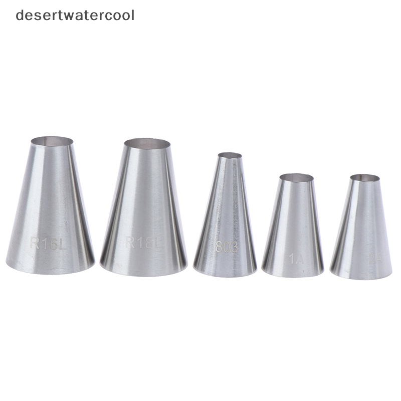 Deid 5pcs Tips Dekorasi Krim Kue Bulat Besar Piping Icing Nozzle Pastry Tools Martijn