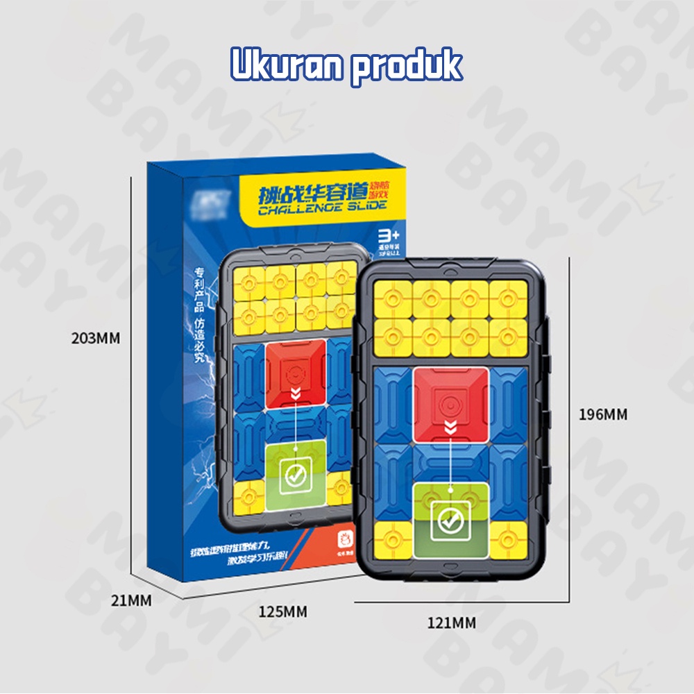 Mamibayi Puzzle Geser Model Huarong Road Mainan Edukasi Anak Bayi Sliding Puzzle