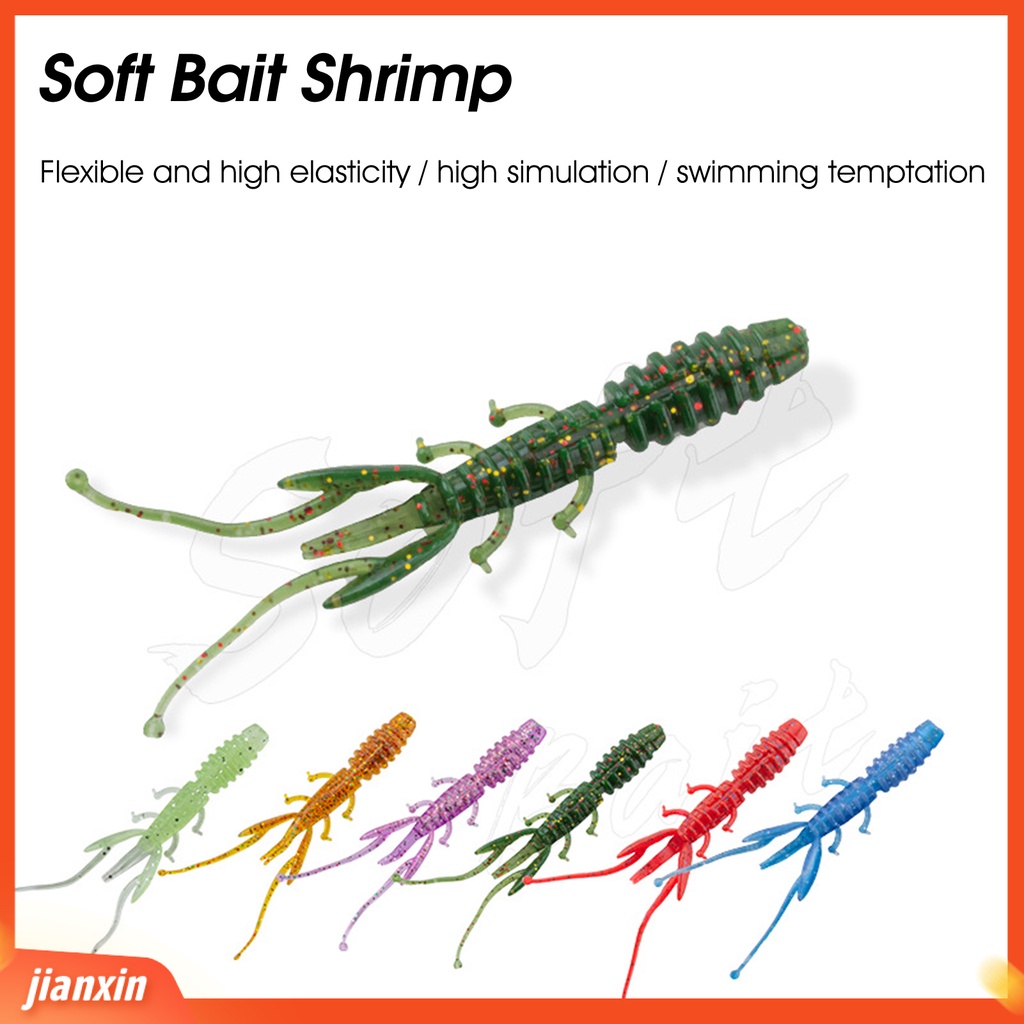 (In Stock) 20 Pcs Umpan Udang Lembut Simulasi Menarik Lure 8cm /1.8g Memancing Umpan Mengapung Jig Wobbler Alat Pancing