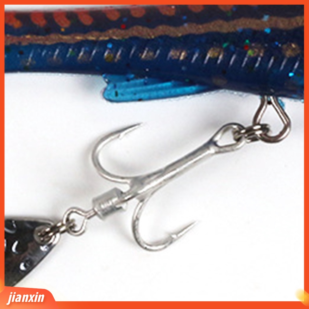 (In Stock) 28g 14cm Umpan Pancing Bercabang Ekor 3D Mata PVC Anti-Deformasi Umpan Palsu Untuk Memancing