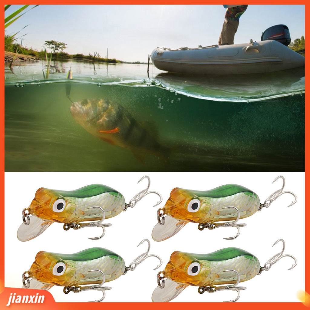 (In Stock) 8.1cm /10g Umpan Keras Tahan Gigit Simulasi Berduri Kait Ganda Angling Mengambang Air Buatan Kodok Memancing Luar Ruangan