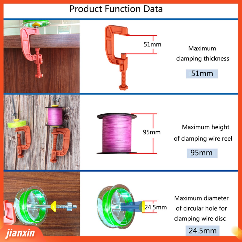 (In Stock) 1set Lure Fishing Reel Diperkuat Nilon Memperbaiki Klip Sekrup Logam Cepat Berliku Alat Multifungsi Pancing Penggulung Garis Gulungan Spooler Memancing Luar Ruangan