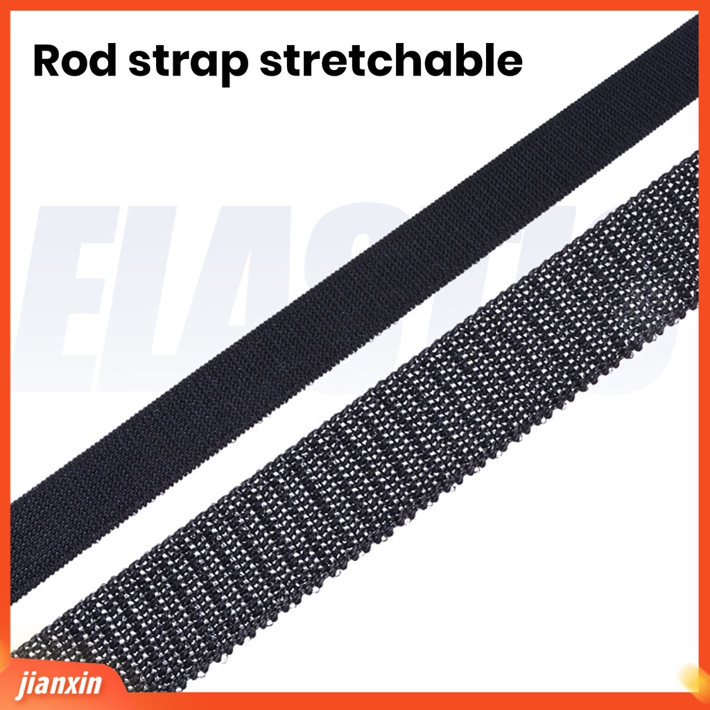 (In Stock) Tali Pancing Panjang Dapat Disesuaikan Elastisitas Tinggi Ekstra Lembut Tahan Aus Desain Pita Pengikat Shockproof Pancing Strapping Bungkus Pelindung Perlengkapan Memancing
