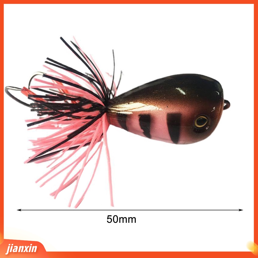 (In Stock) 5cm /10g Reusable Thunder Frog Head Beard Umpan Keras Umpan Pancing Untuk Angling