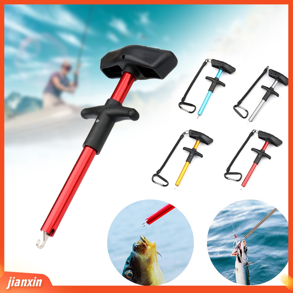 (In Stock) Portable T Shaped Fishing Lure Hook Remover Detacher Alat Dengan Tali Anti Hilang