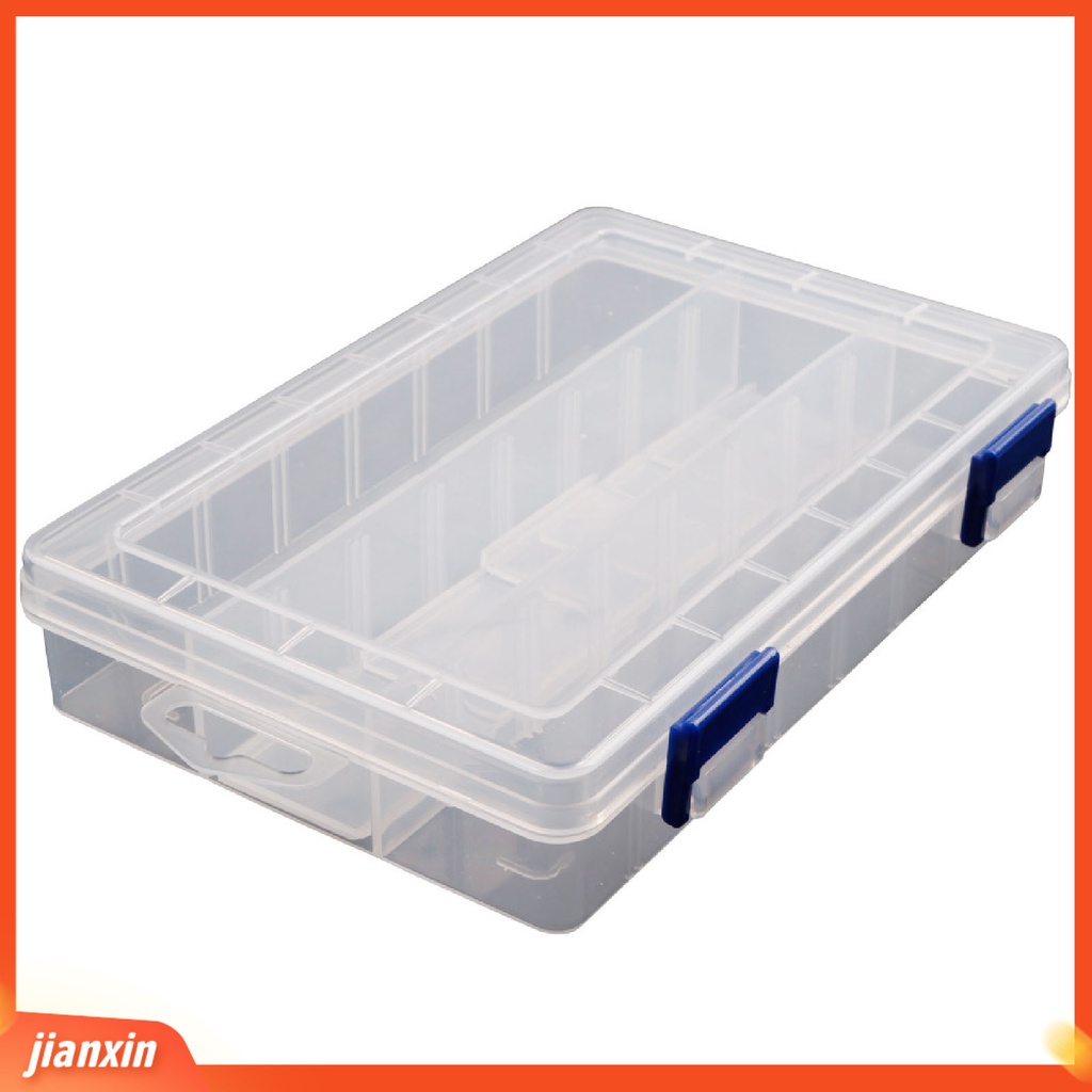 (In Stock) Kotak Penyimpanan Pancing Transparan Plastik PP Multi Grid Portabel Dapat Dilepas