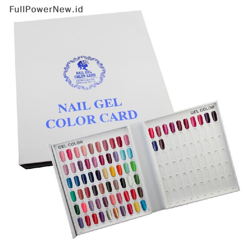 Power120 /216 /308 Ujung Kuku Bagan Warna Buku Display Putih Desain Uv/Led Gel Polish  Id