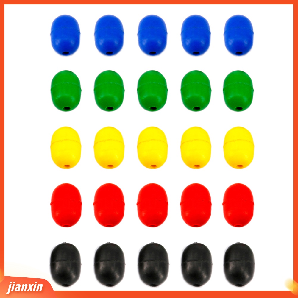 (In Stock) 10 Pcs Karet Oval Kerucut Memancing Space Beans Manik-Manik Mengambang Aksesoris Ikan