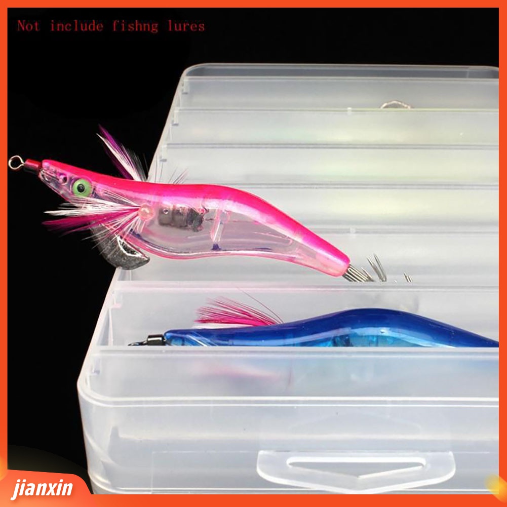 (In Stock) Double Side 7grids Fishing Tackle Alat Umpan Lure Hooks Tempat Penyimpanan Kotak Plastik