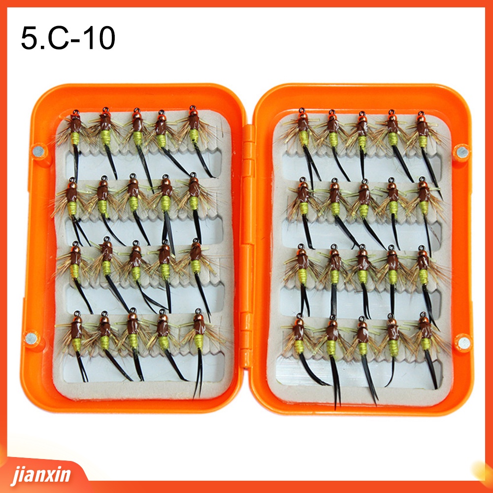 (In Stock) 40Pcs Mini Memancing Buatan Manusia Hidup Umpan Berbentuk Lalat Umpan Serangga Hook Tackle