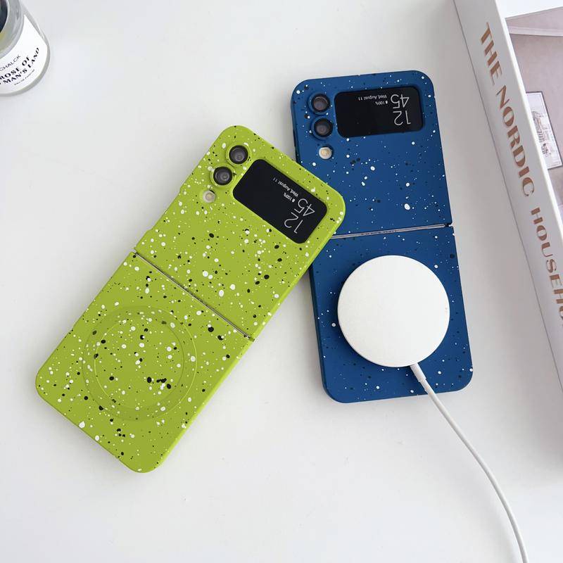 Case For Galaxy Z Flip3 4 Magsafe Metallic Magnetic Wireless Charging TPU Soft Cover Untuk Samsung Galaxy S22 S23 Note20 Ultra S23 Note10 Plus