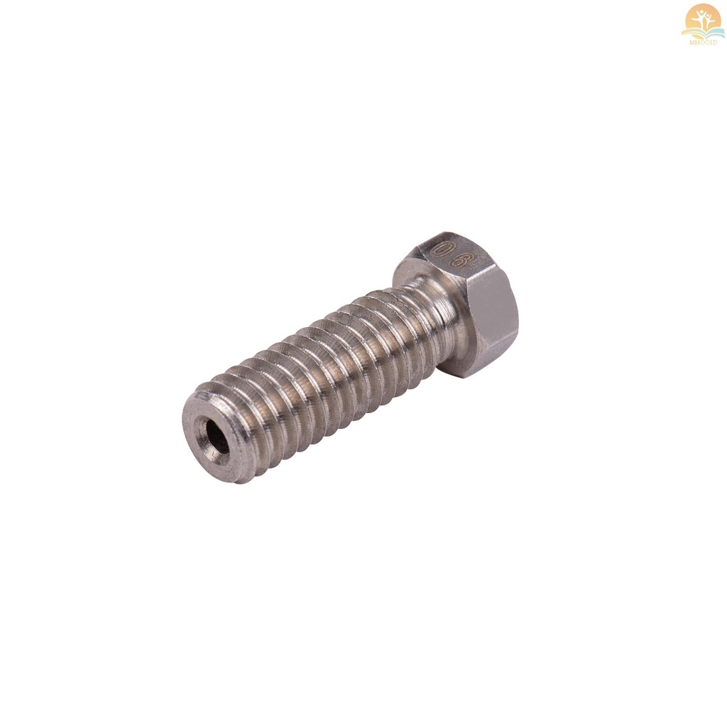 In Stock 3pcs 3D Printer Extruder Stainless Steel Volcano Nozzle M6 Thread Kepala Printer 0.2mm Output Untuk Sidewinder X1 TEVO Little Monster 1.75mm Filamen