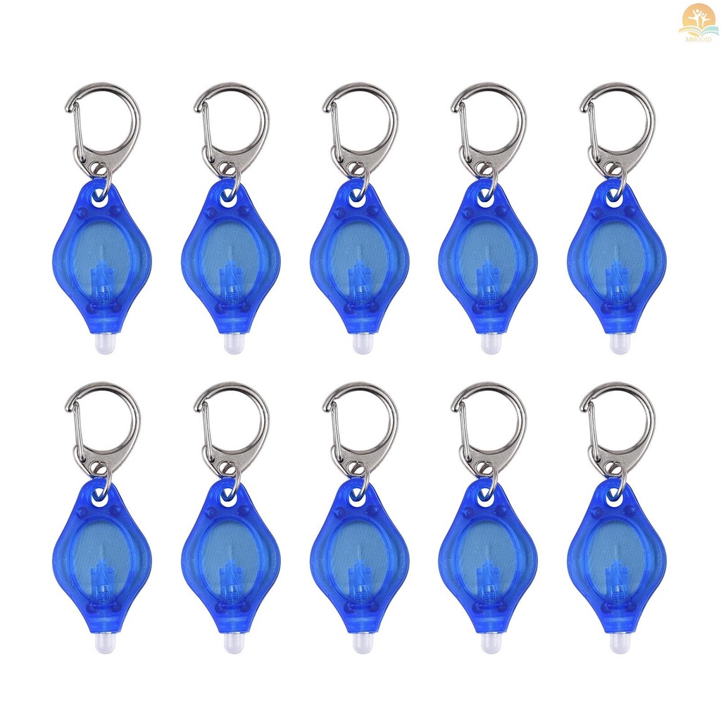 In Stock 10PCS Portable Keyring Light Torch Gantungan Kunci Mini Senter LED Gantungan Kunci Emergency Terang Camping Lamp Backpack Light Untuk Outdoor