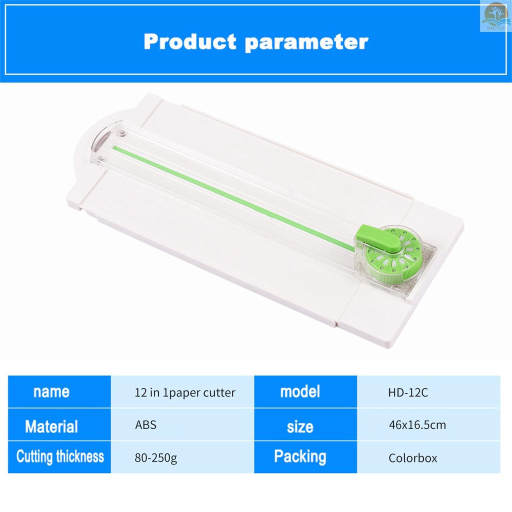 In Stock 12in1 Mini Paper Trimmer Rotary Cutter A4 Panjang Potong 12bentuk Berbeda Mesin Pemotong Kertas Desktop Dengan Penggaris Bantu Untuk Kerajinan Kertas Foto Kartu Scrapbooking Offi
