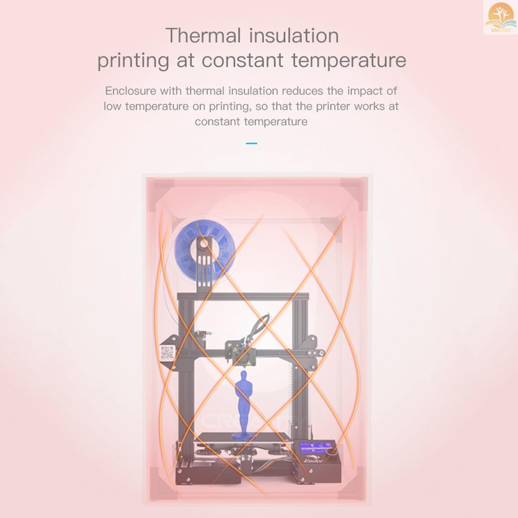 In Stock Creality 3D 3D Printer Enclosure Protection Cover Tahan Api Panas Pengawet Tahan Api Kompatibel Dengan Seri Ender-3/CP-01/Ender-2 /CR-100