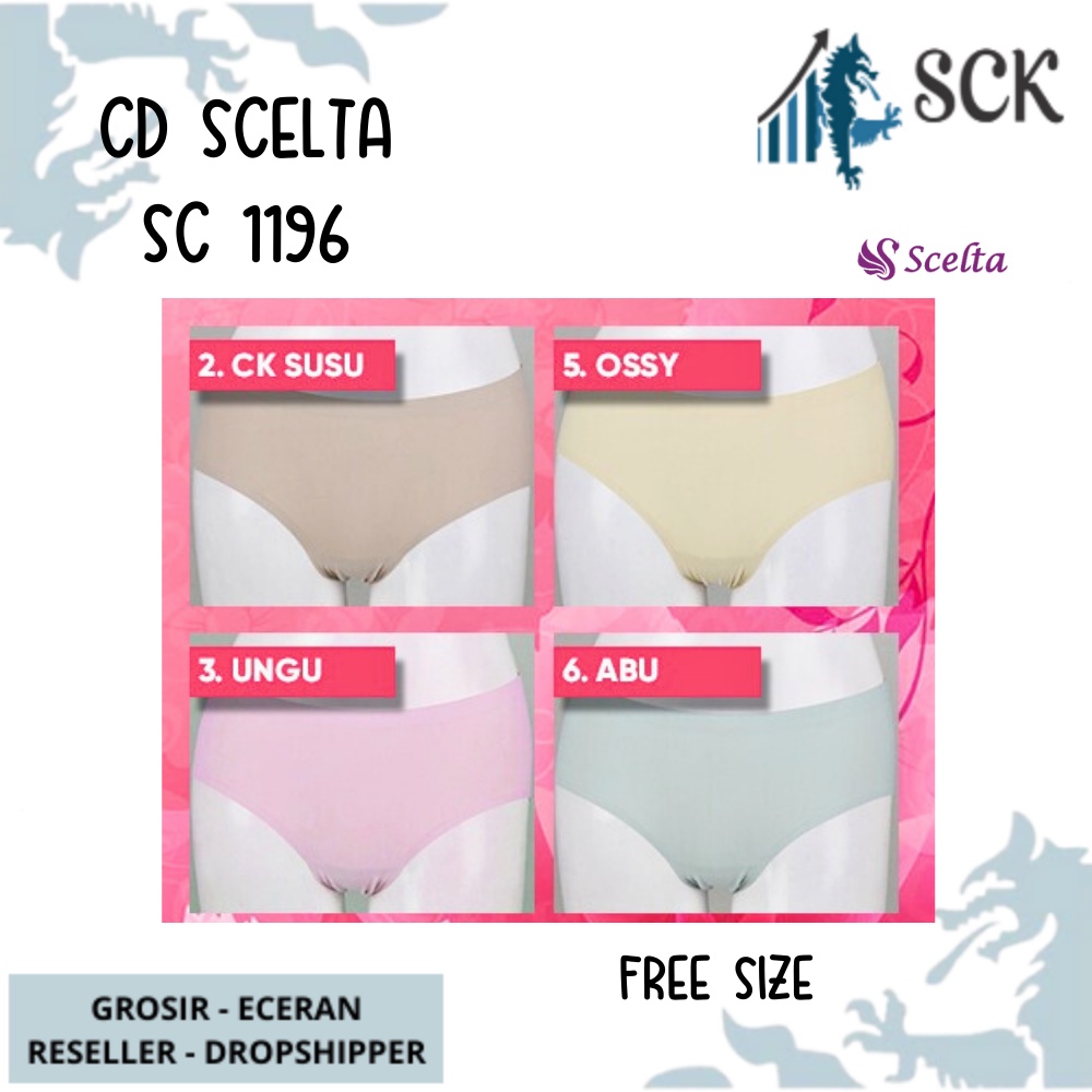 Celana Dalam SCELTA 1196 Halus / CD Ukuran M-XXL Bahan Katun / Pakaian Dalam Wanita