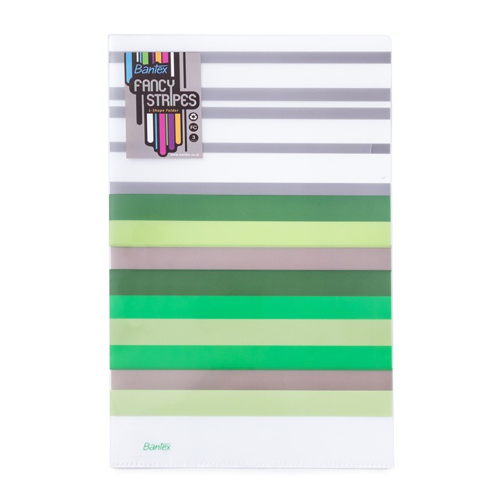 

[Artomas] Bantex Fancy Stripes L Shape Folder Folio Grass Green 2247 15