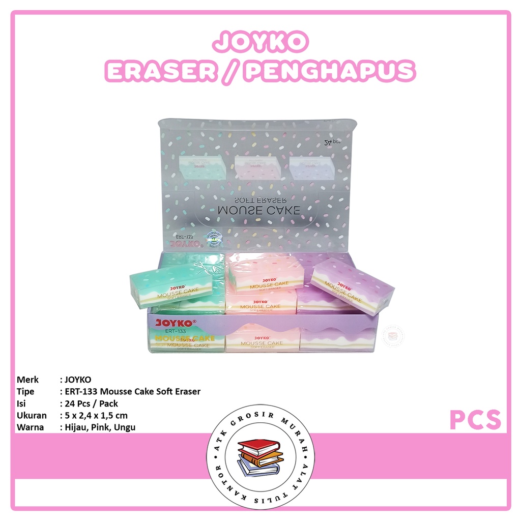 

JOYKO - Penghapus Eraser ERT-133 Mousse Cake - Pcs