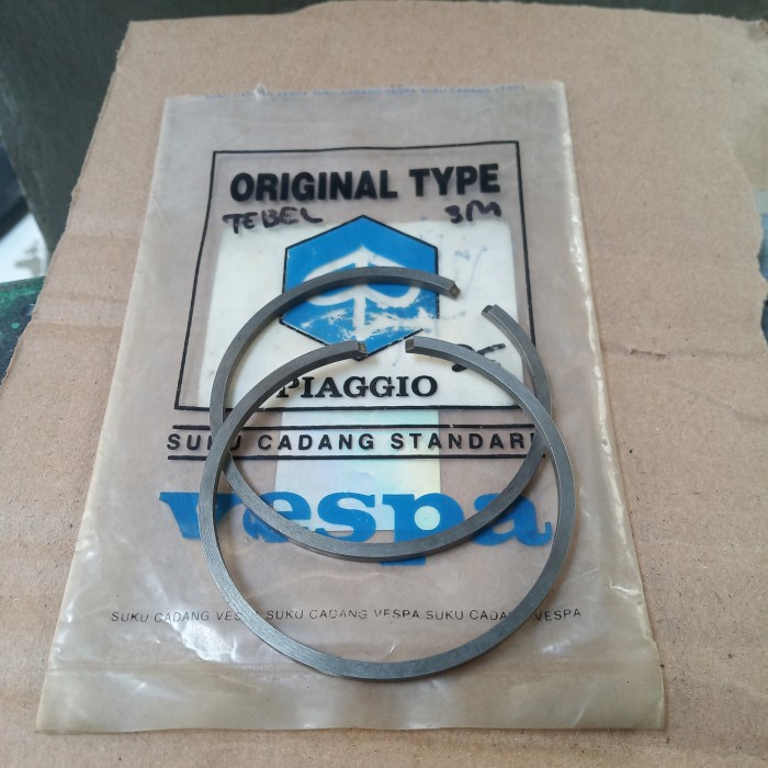 ring seher piston ukuran 3M ring tebal vespa px excel super pxe