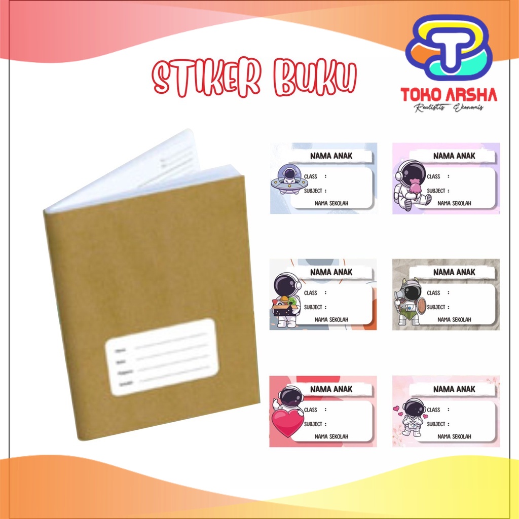 

( 30pcs ) Stiker Label Buku Pelajaran TEMA ASTRONOT Stiker Mapel Sekolah Stiker Custom Toko_Arsha Custom