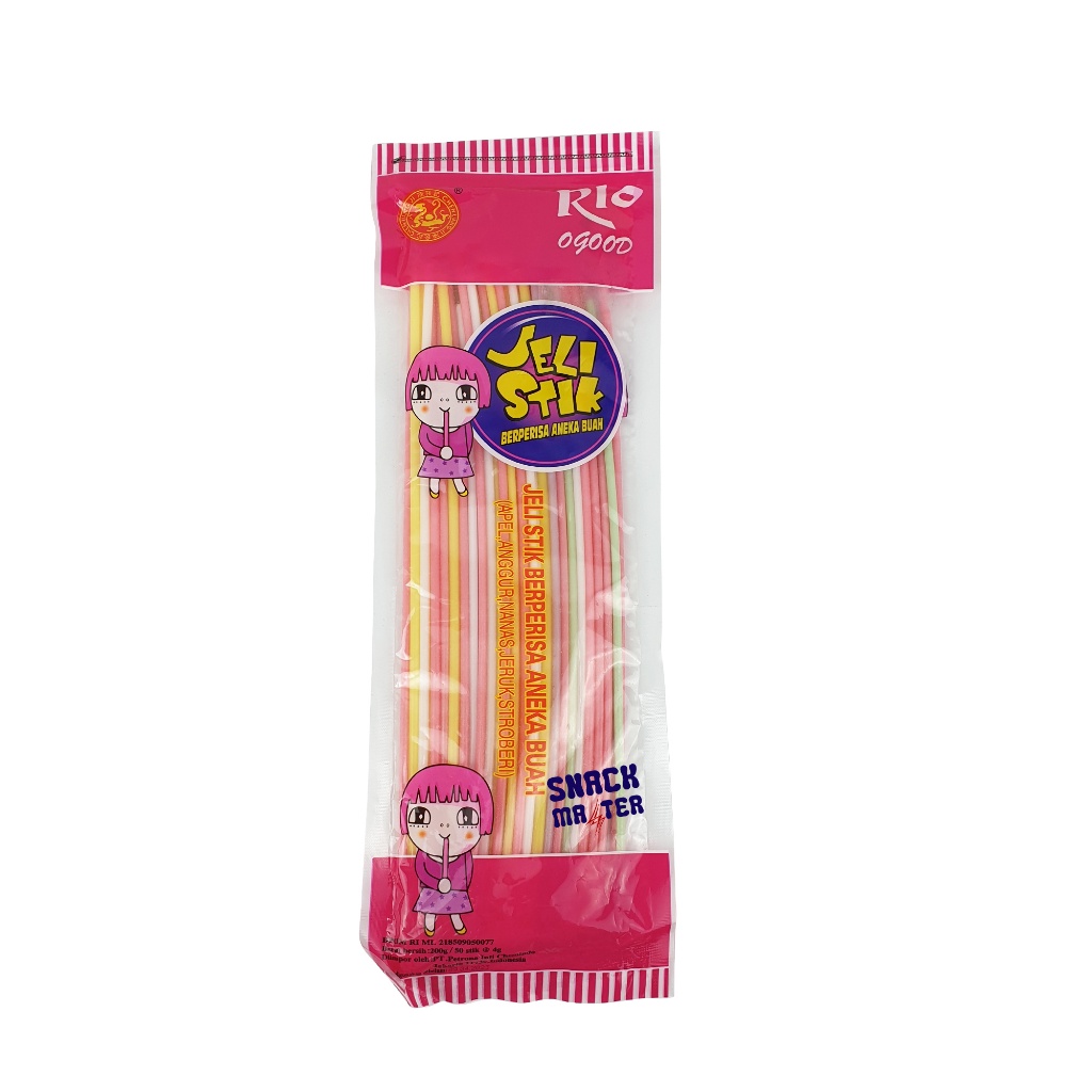 

Jeli Stik Aneka Rasa Buah - Netto 200 gr (50 stik @4gr)