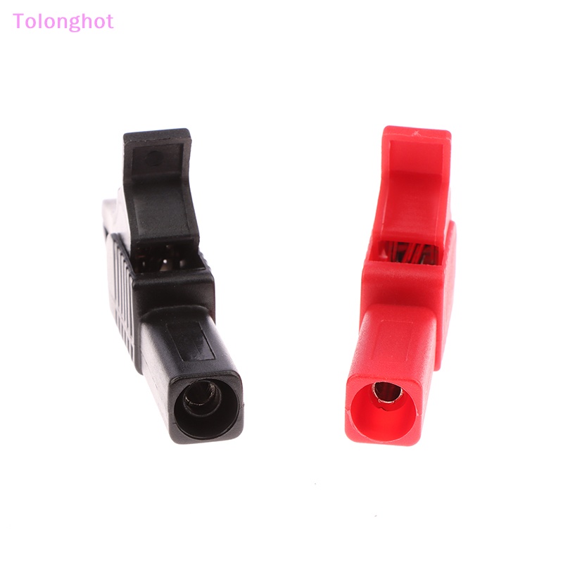 Tolonghot&gt; 1pasang Red+Black CATIII 1000V 32A Crocodile Clips Full Insulated Copper Alligator Clip Test Lead Untuk Sumur Megger Fluke