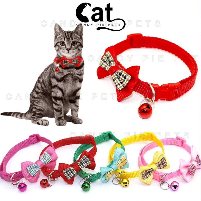 Kalung Kucing Pita Kupu Kupu Kalung Kucing Anjing  Lonceng Neck Accessories