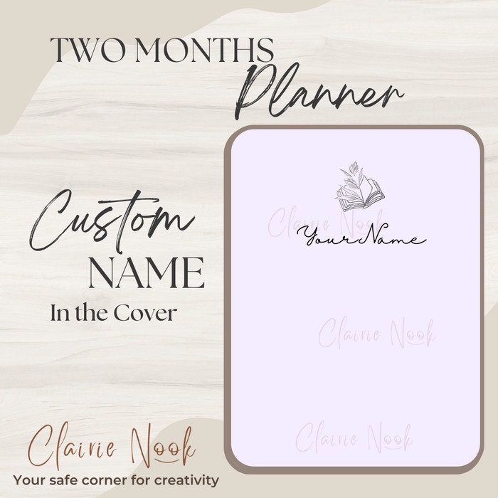

✨BISA COD✨ -Clairie Nook Planner / Jurnal / Monthly Journal / Diary Planner - Custom Ungu