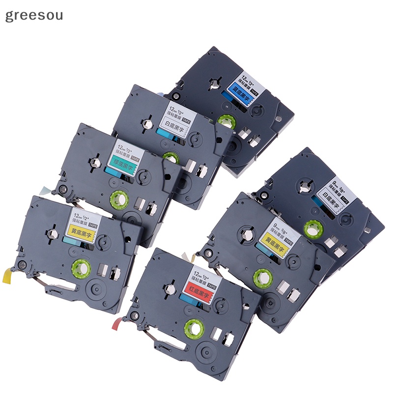 Greesou 12mm 9mm TZ-231 PT-E100B D210 Label Tape Untuk Printer Brother P-touch ID