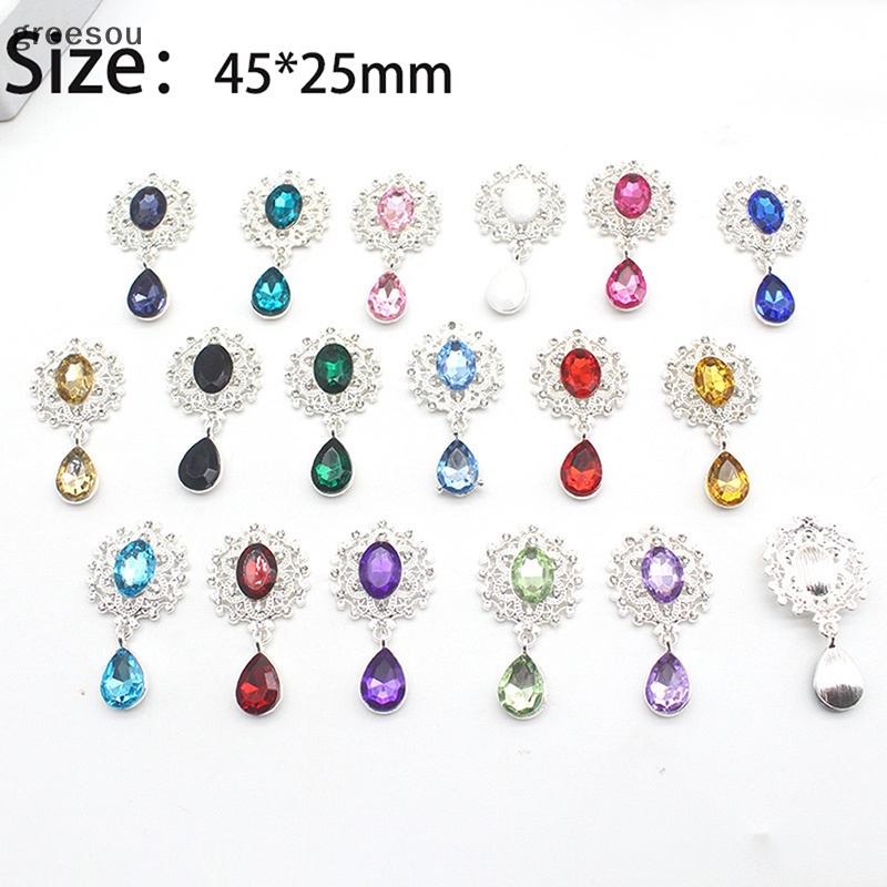 Greesou Shining Brooch 45*25mm Kristal Aksesoris Fashion Cantik Undangan Pernikahan ID