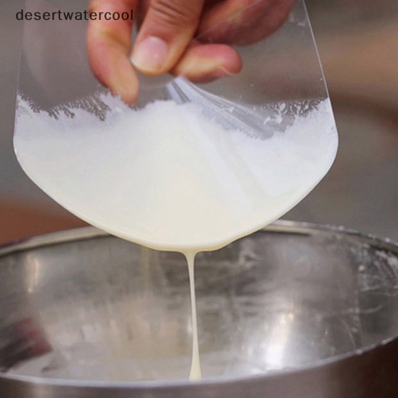 Deid 10pcs Scraper Krim Tembus Transparan Pemotong Adonan Kue Fondant Scraper Martijn