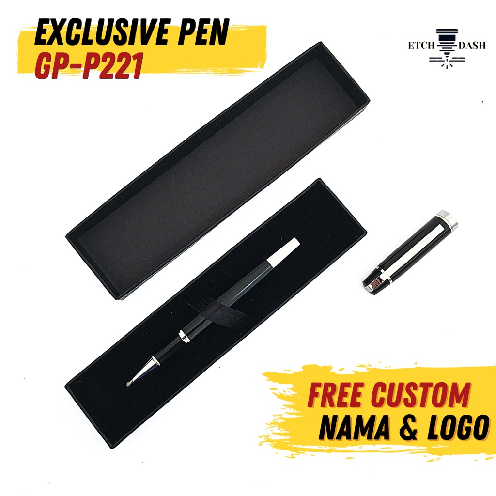 

Pulpen Metal Custom Promosi Perusahaan | Pulpen Besi Hitam + Gift Box - Exclusive Pen GP-P221