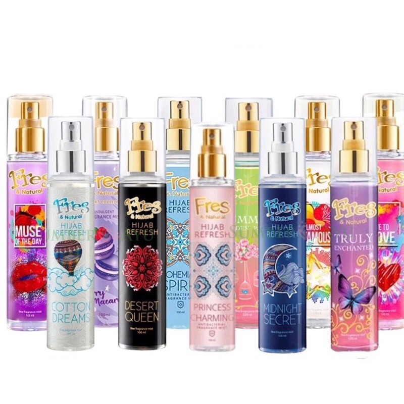 Fres & Natural 100ml All Varian / Fres Hijab Refresh Spray Cologne 100ml All Varian / Parfum Fres & 