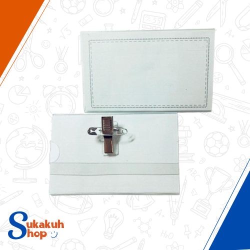Nametag Id Card Holder Peniti Jepit