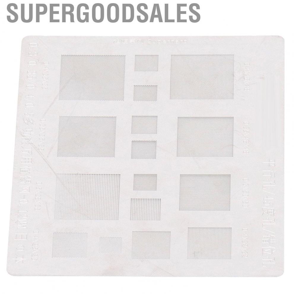 Supergoodsales Tin Mesh Solder Template  BGA Reballing Stencil Compact Appearance Multifunctional Fast Tinning Speed for Phone IC Chips