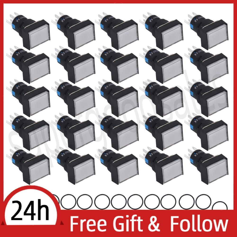 Supergoodsales Momentary Push Button Switch W/Washer For  Household Appliances AC DC 12V