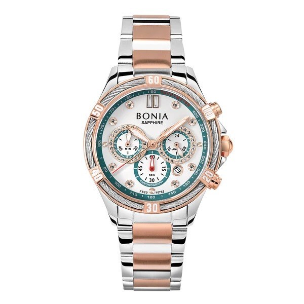 Original 100% Jam Tangan Wanita Bonia BNB10732-2617C Chrono Sapphire Garansi Resmi 2 Tahun