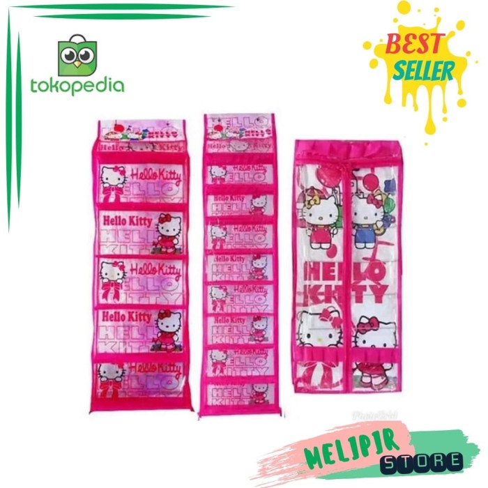 Promo - RAK GANTUNG KARAKTER RESLETING SET 3IN1 (RAK TAS SEPATU HIJAB KARAKTER - KEROPI - Sedia rak 